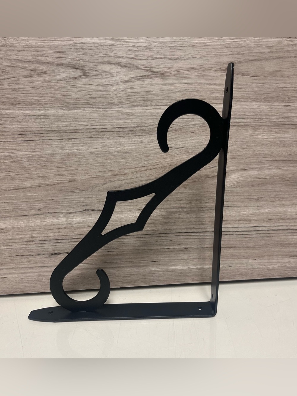 Metal Black Shelf Bracket 10”x8”